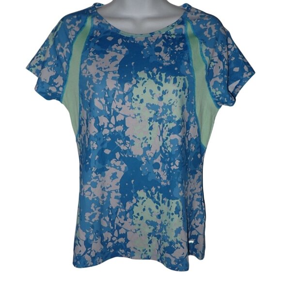 Noble Equestrian Performance Shirt Women S Blue camo Athletic Base‎ Layer Vented - Picture 1 of 8